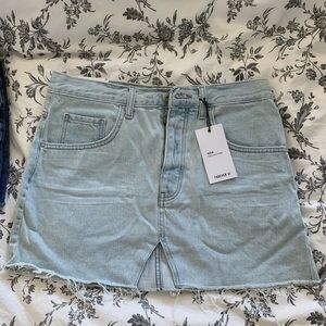 NEW light wash denim skirt!
